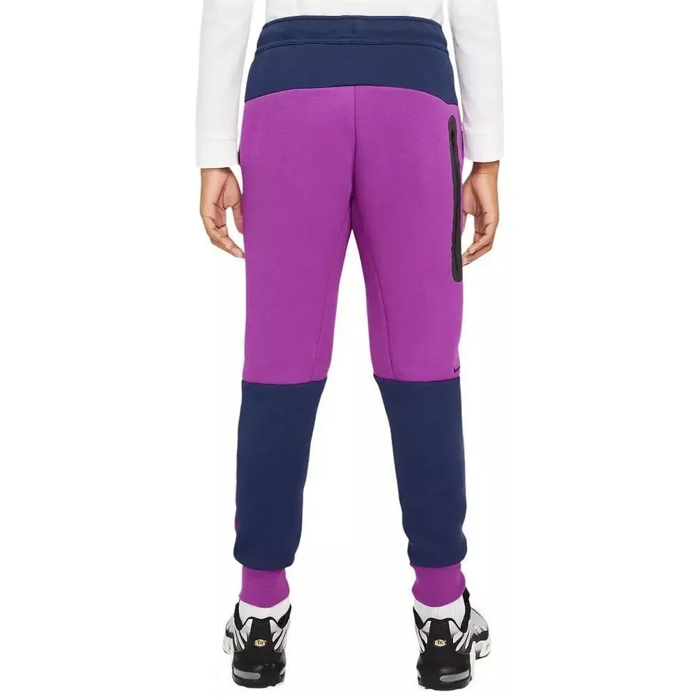 Nike Big Kids Sportswear Tech Fleece Joggers Purple/Navy Youth Medium